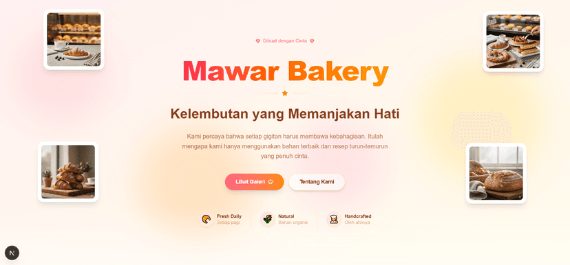 Gambar portofolio untuk Website Toko Roti