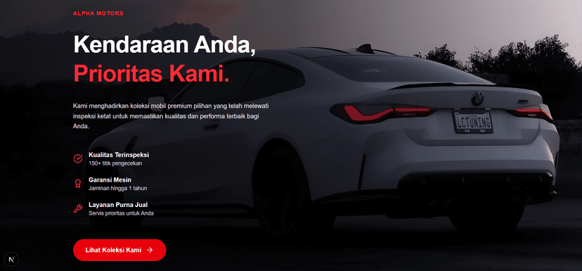 Gambar portofolio untuk Website Showroom